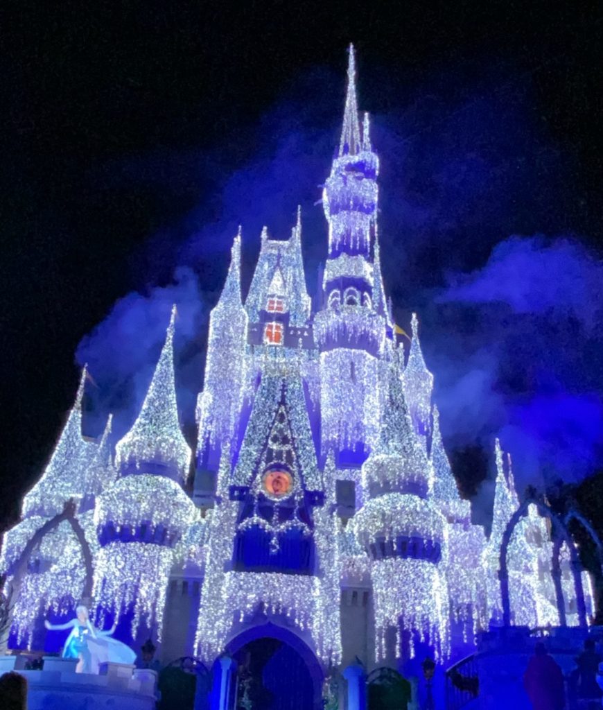 Cinderella Castle in Holiday Lights