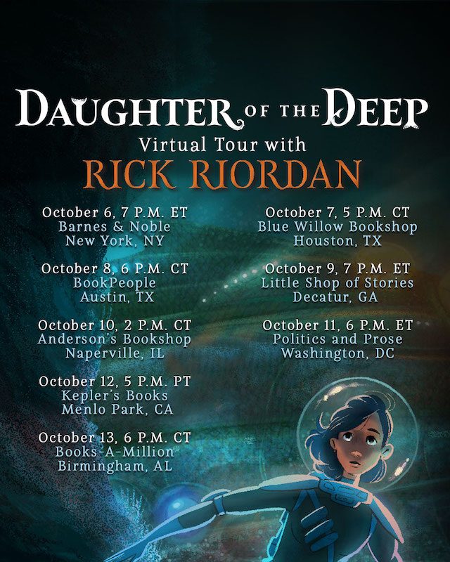 ‘Daughter of the Deep’: Rick Riordan Announces Virtual Tour Dates