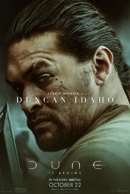 Dune character poster featuring Jason Momoa as Duncan Idaho