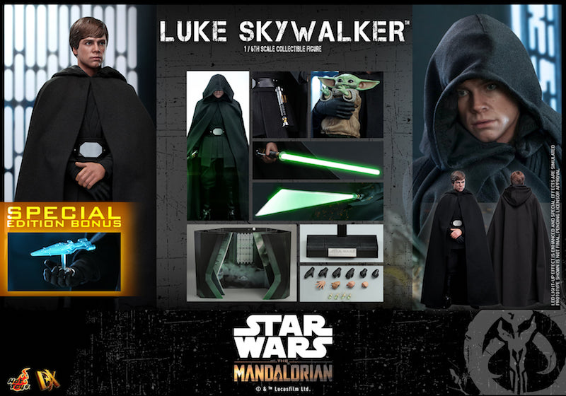 Hot Toys Luke Skywalker Figure with Accessories Pictured