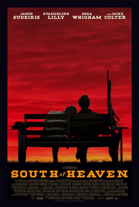 Poster for South of Heaven starring Jason Sudeikis and Evangeline Lilly