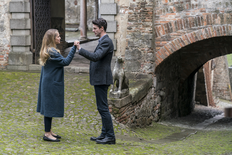Teresa Palmer as Diana Bishop, Matthew Goode as Matthew Clairmont in A Discovery of Witches