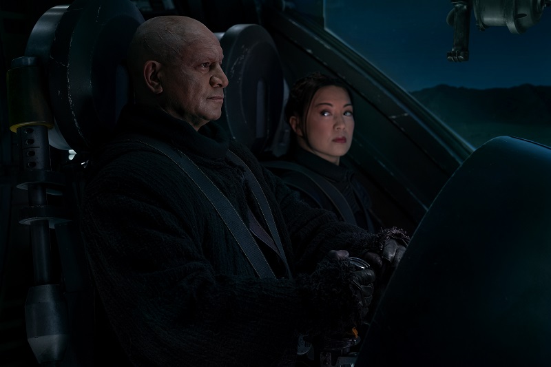 Temuera Morrison and Ming-Na Wen in The Book of Boba Fett