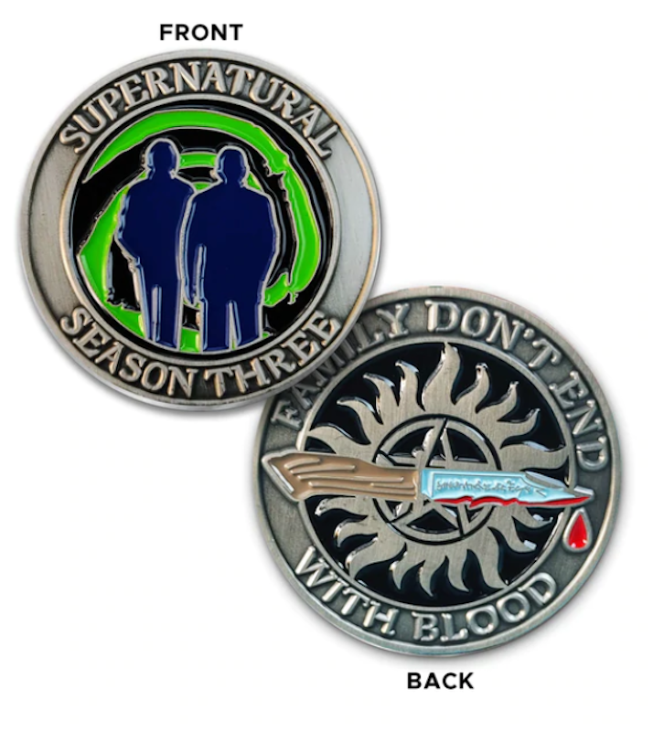 Supernatural Season 3 Challenge Coin