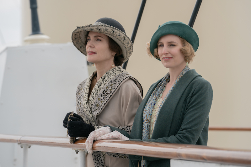 Elizabeth McGovern as Cora Grantham and Laura Carmichael as Lady Edith Hexham in DOWNTON ABBEY: A New Era