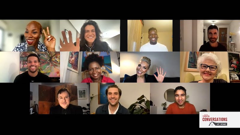 Screencap from SAG-AFTRA's Conversations at Home with the Ted Lasso cast