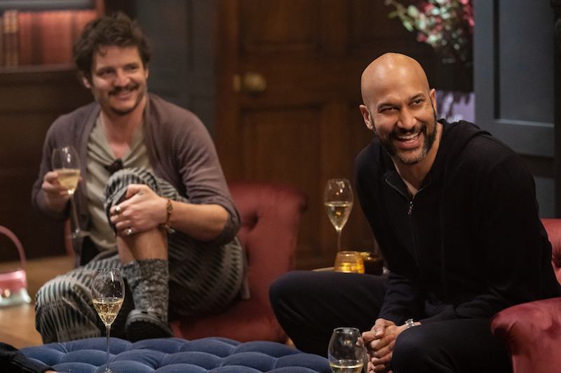 Pedro Pascal as Dieter Bravo, Keegan-Michael Key as Sean Knox in The Bubble